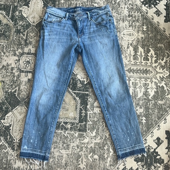 Loft women’s distressed skinny crop jeans size 26 - Picture 2 of 11